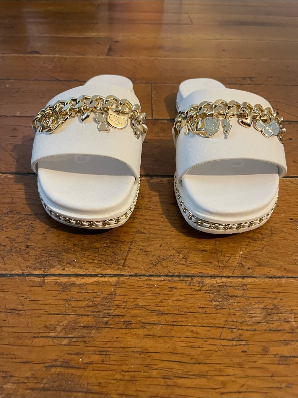 Karl Lagerfeld White Slide Like new